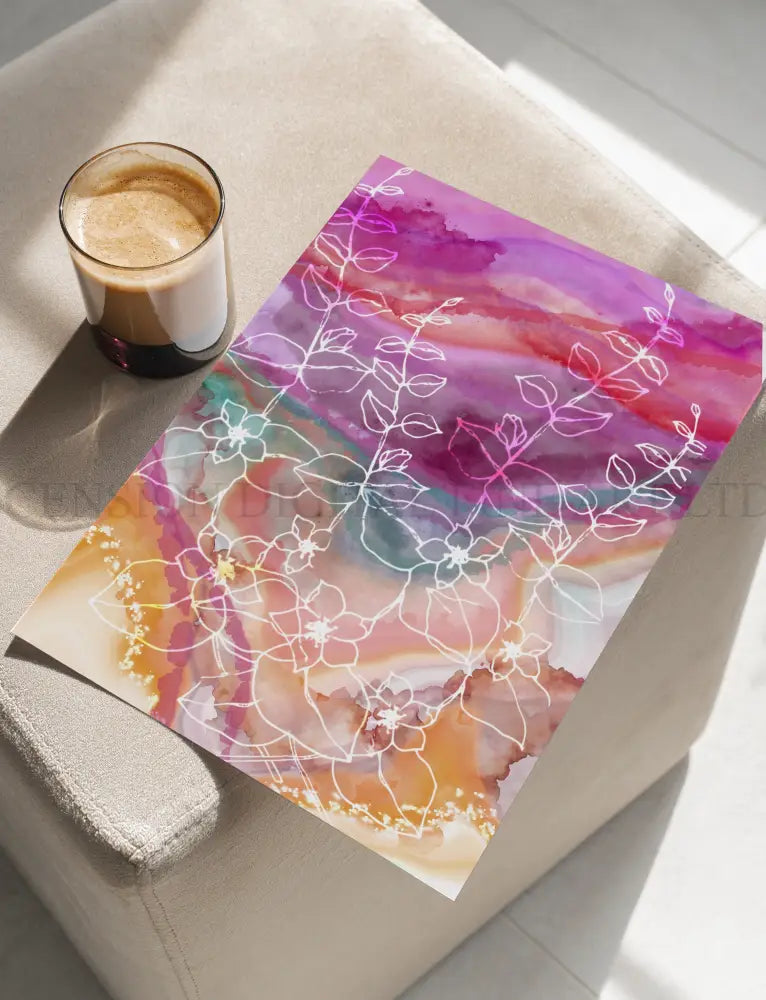 Watercolour Art Print | Floral Wall Art | Vibrant Colours