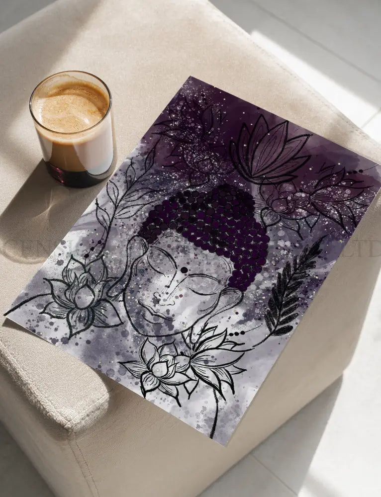 Meditating Buddha art print | Spiritual Wall Art