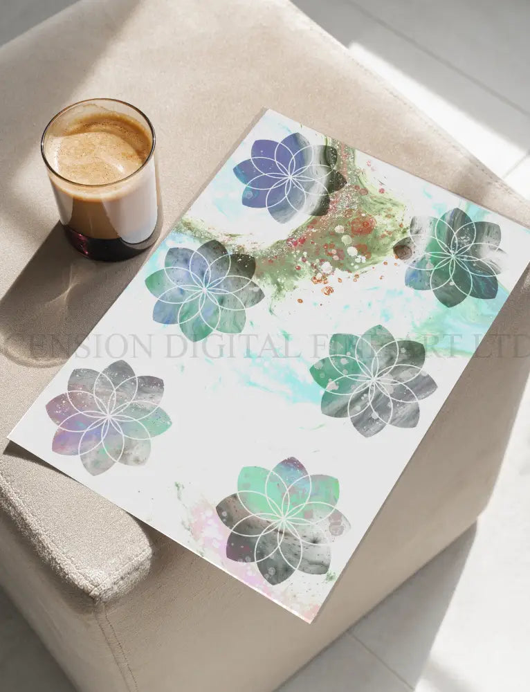 Sacred Geometry Art Print | Seed of Life | Spiritual Wall Art