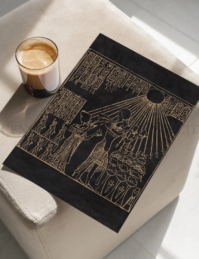 Ancient Egyptian Art Prints | Set of Two | Black and Gold