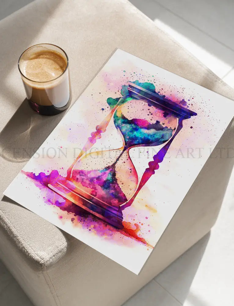 Meditation Art Print | Hourglass | Spiritual Wall Art