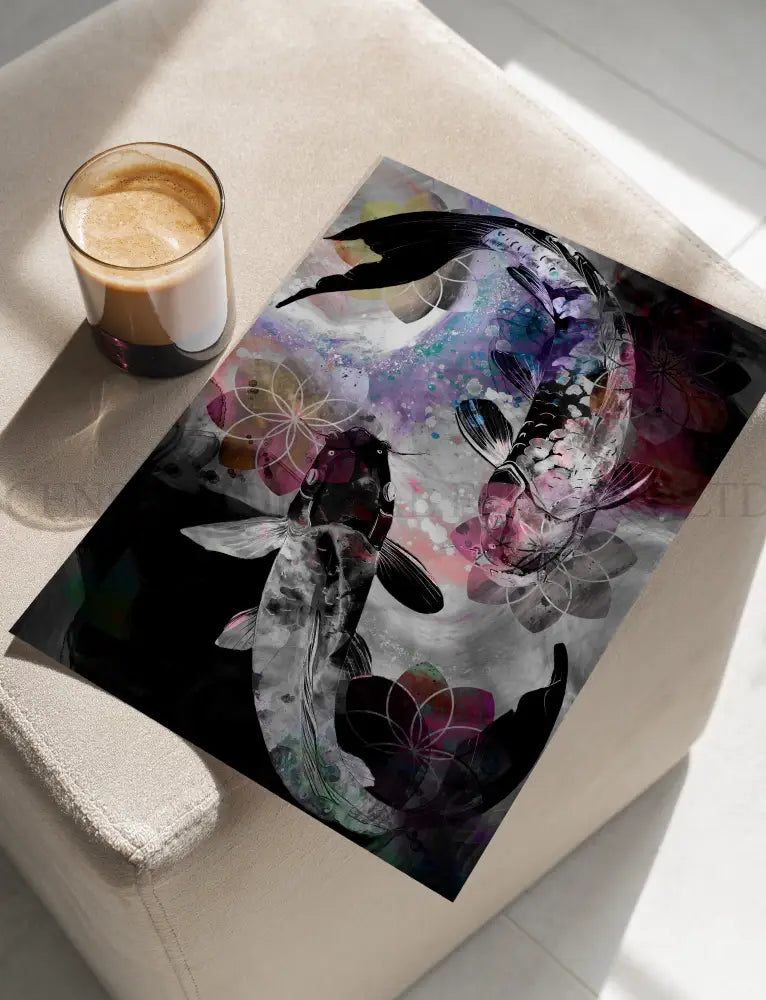 Japanese Koi Fish Art Print | Feng Shui Wall Art
