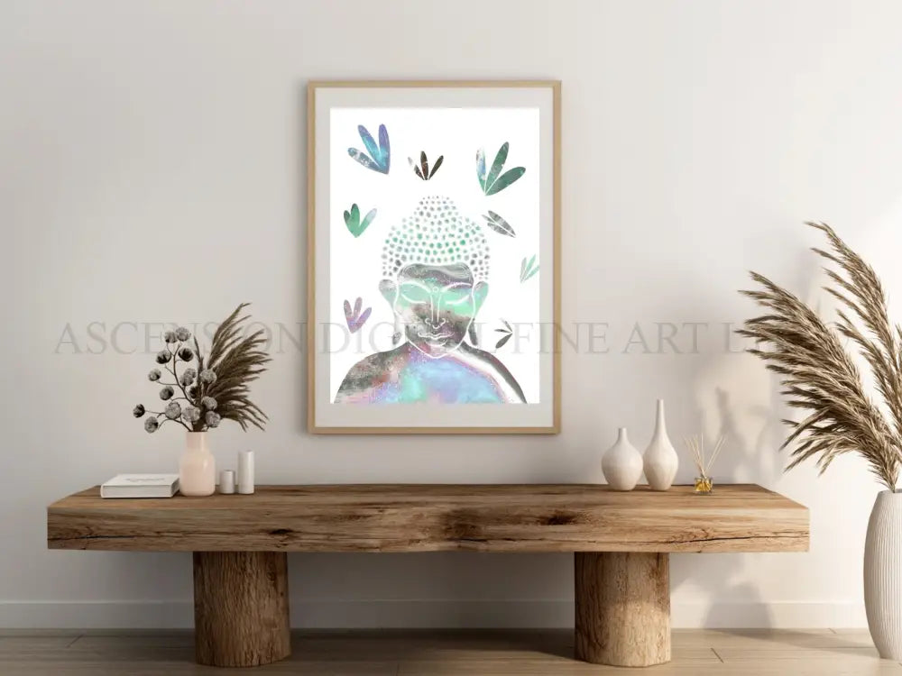 Buddha art print, spiritual wall art