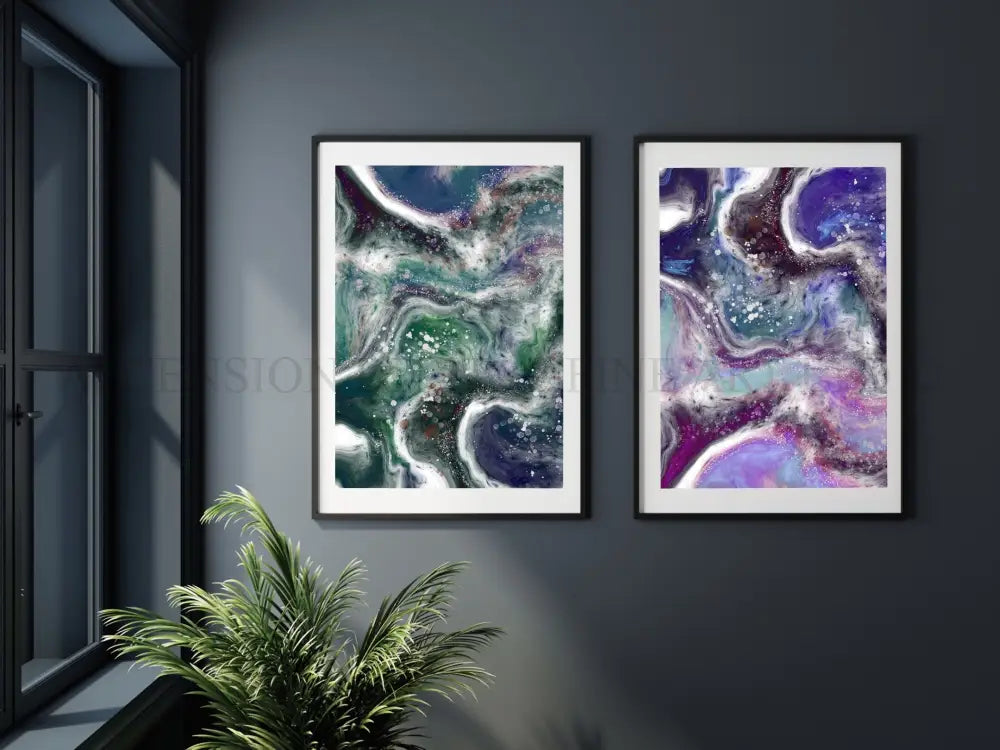 Abstract coastal art prints
