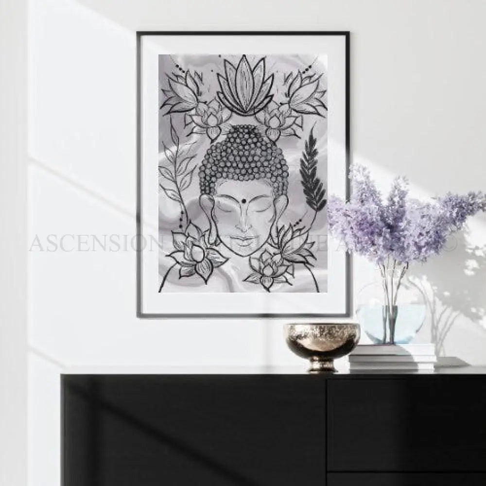 Meditating Buddha Art Print | Spiritual Wall Art