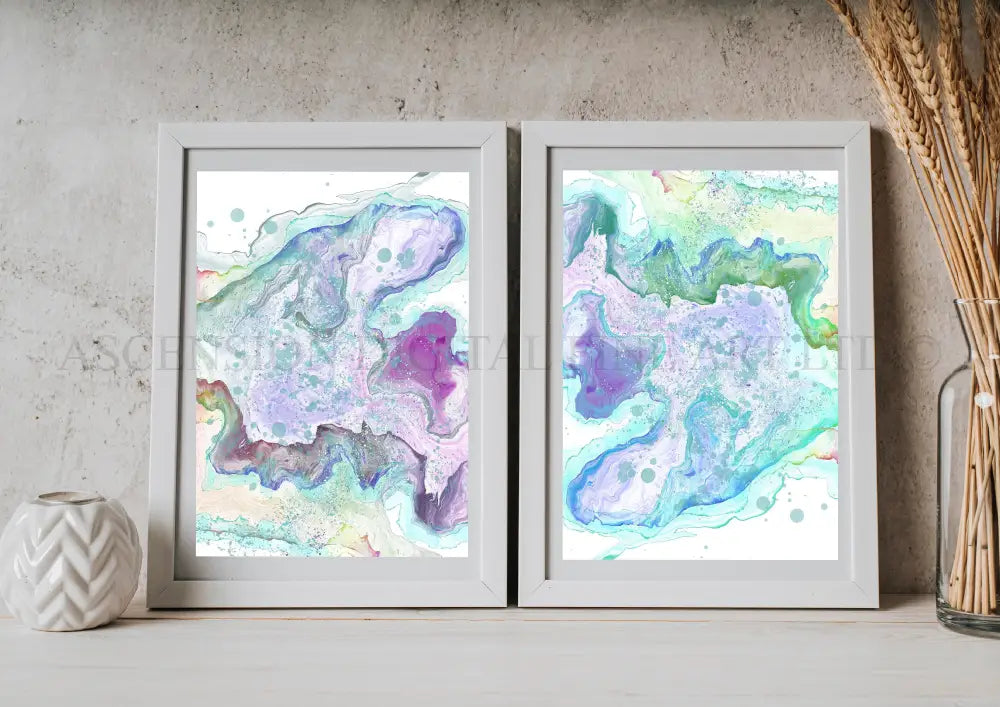 Abstract coastal art prints