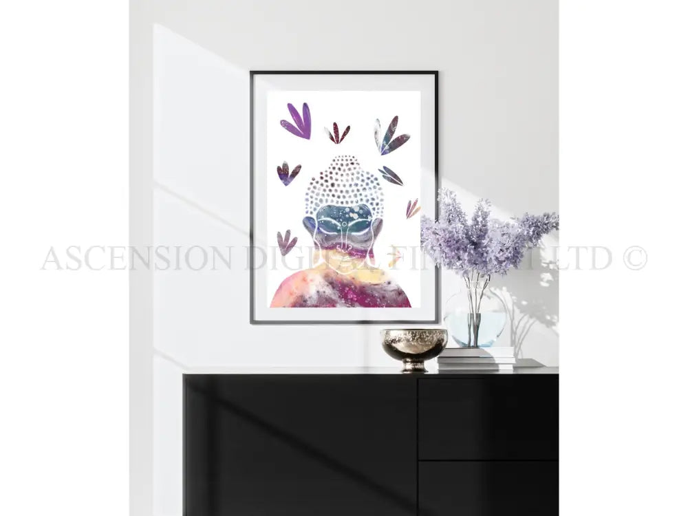 Buddha art print, spiritual wall art