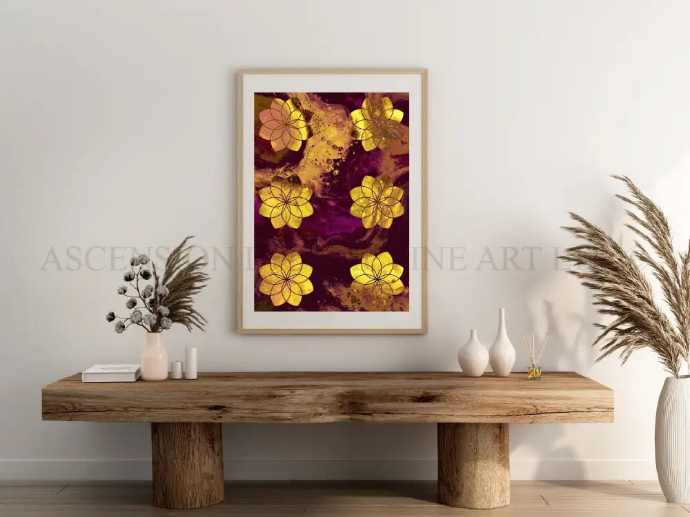 Seed of life art print, sacred geometry wall art