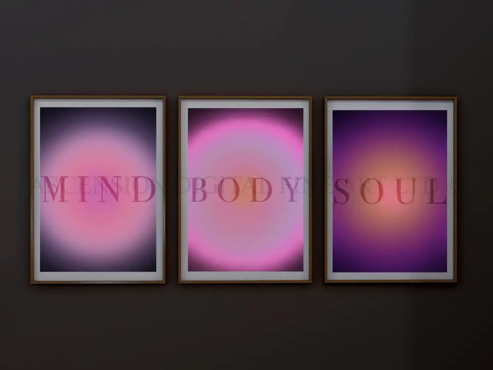 Spiritual Aura Art Print | Set of Three