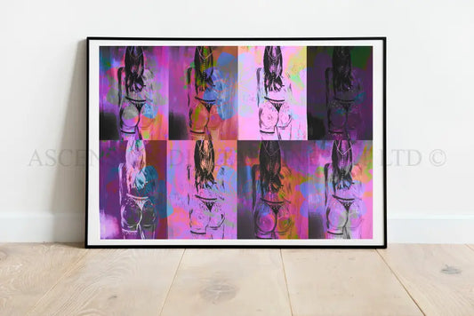 Nude women art print, pop art style