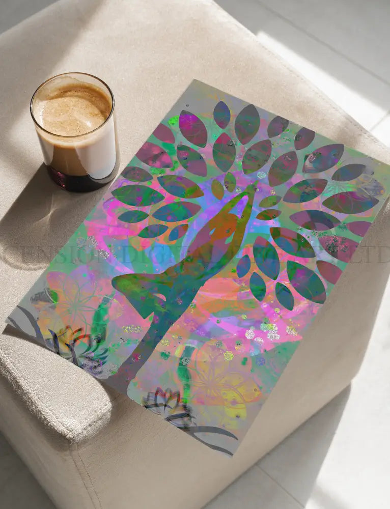 Yoga Meditation Art Print | Tree of Life | Spiritual Wall Art