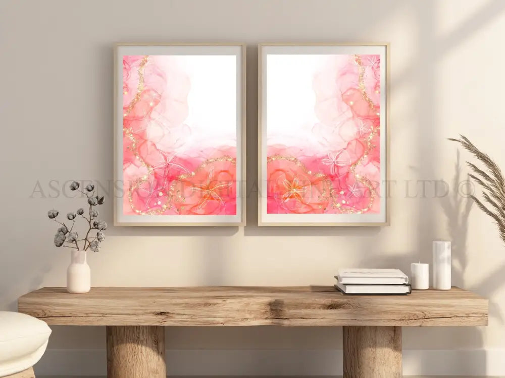 Coastal art print set