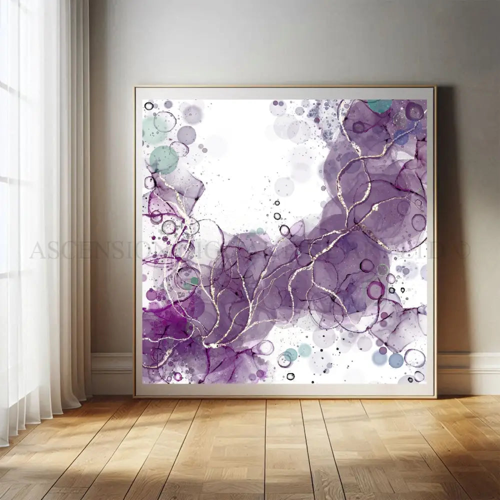 Abstract art print, lavender