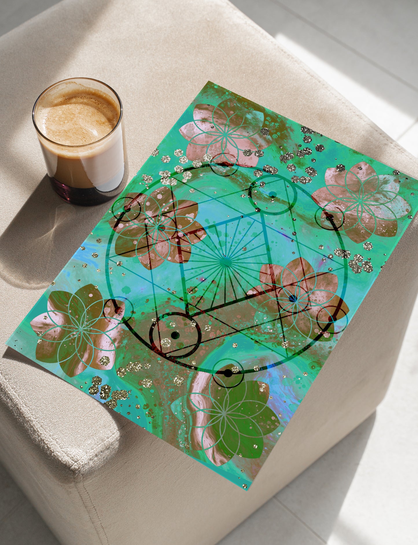 Seed of Life Art Print | Sacred Geometry Wall Art | Set of Two