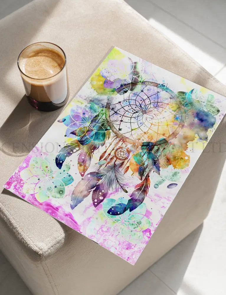 Meditation Art Print | Spiritual Wall Art | Dreamcatcher