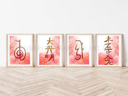 Reiki healing art prints, reiki wall art