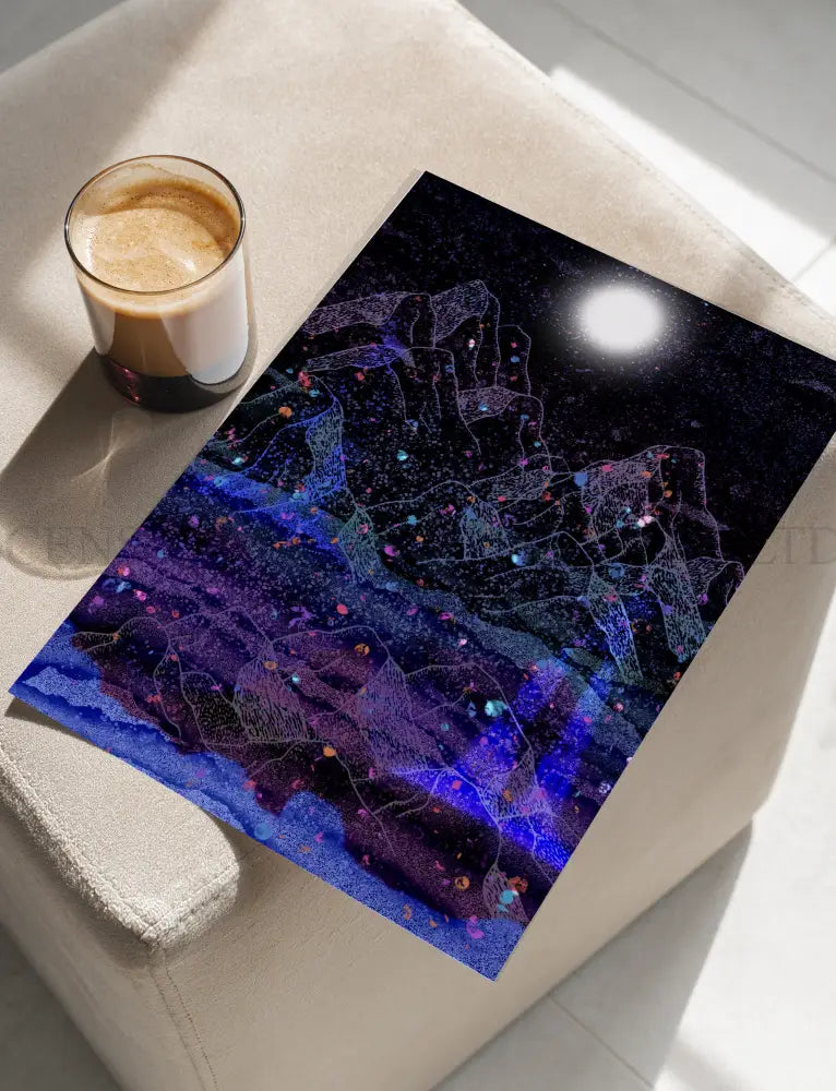 Mountain Art Print | Whimsical | Nature Art Print