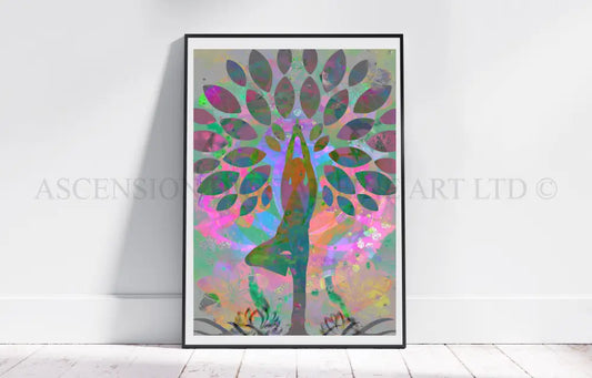 Yoga meditation art print