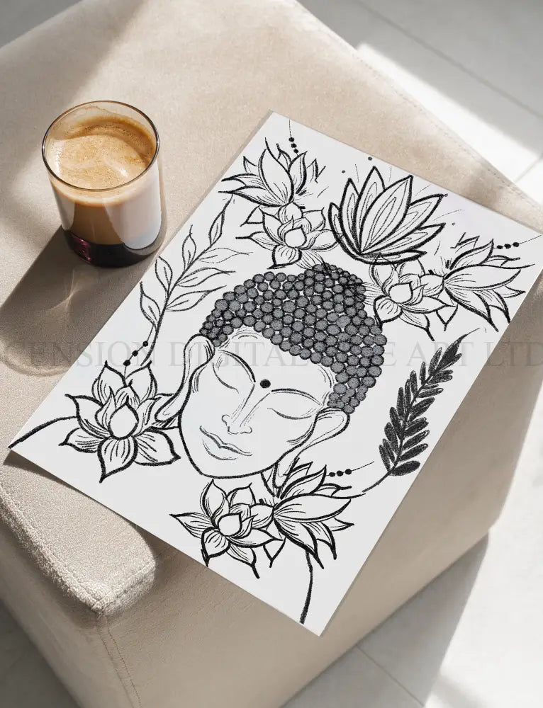 Meditating Buddha Art Print | Spiritual Wall Art