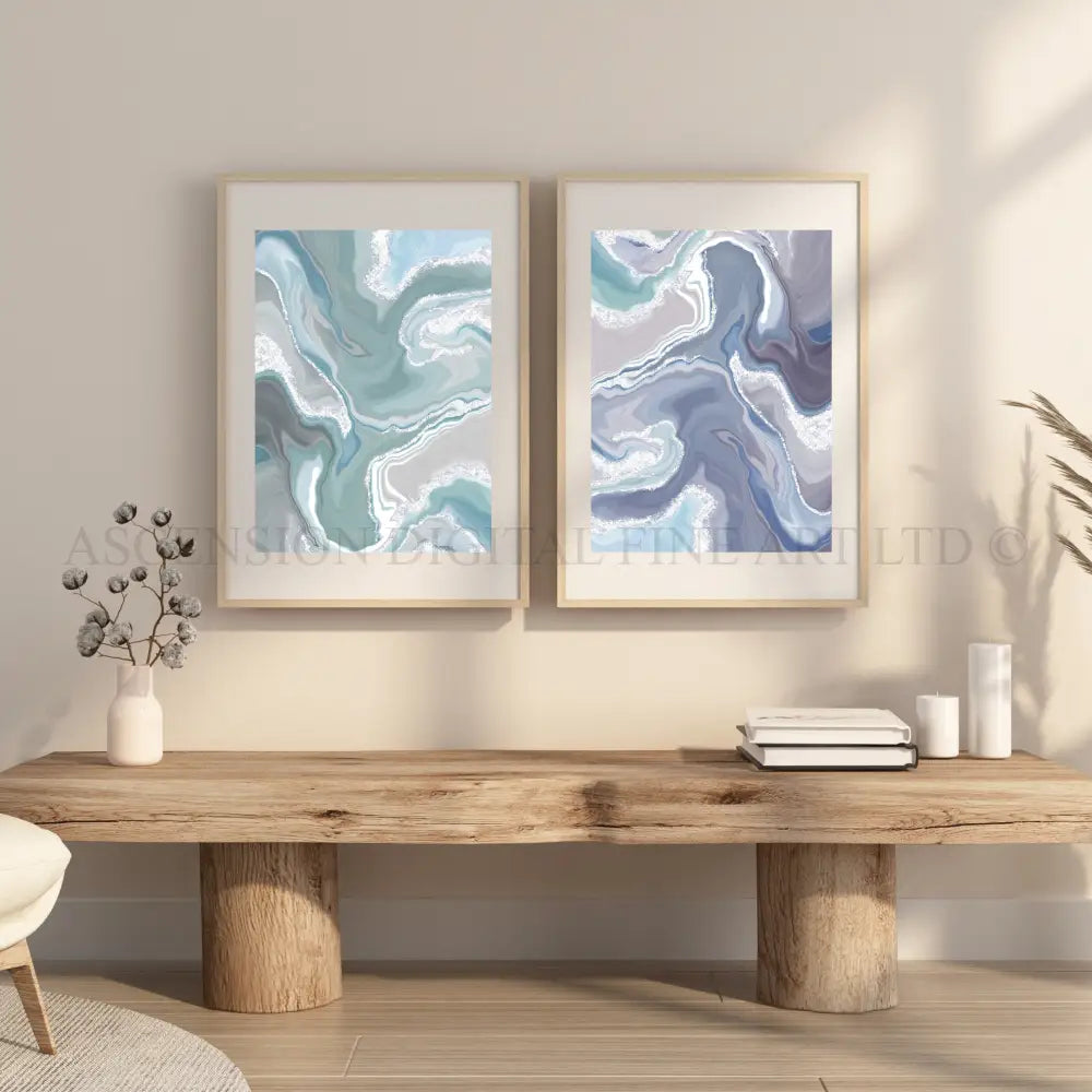 Abstract coastal art print