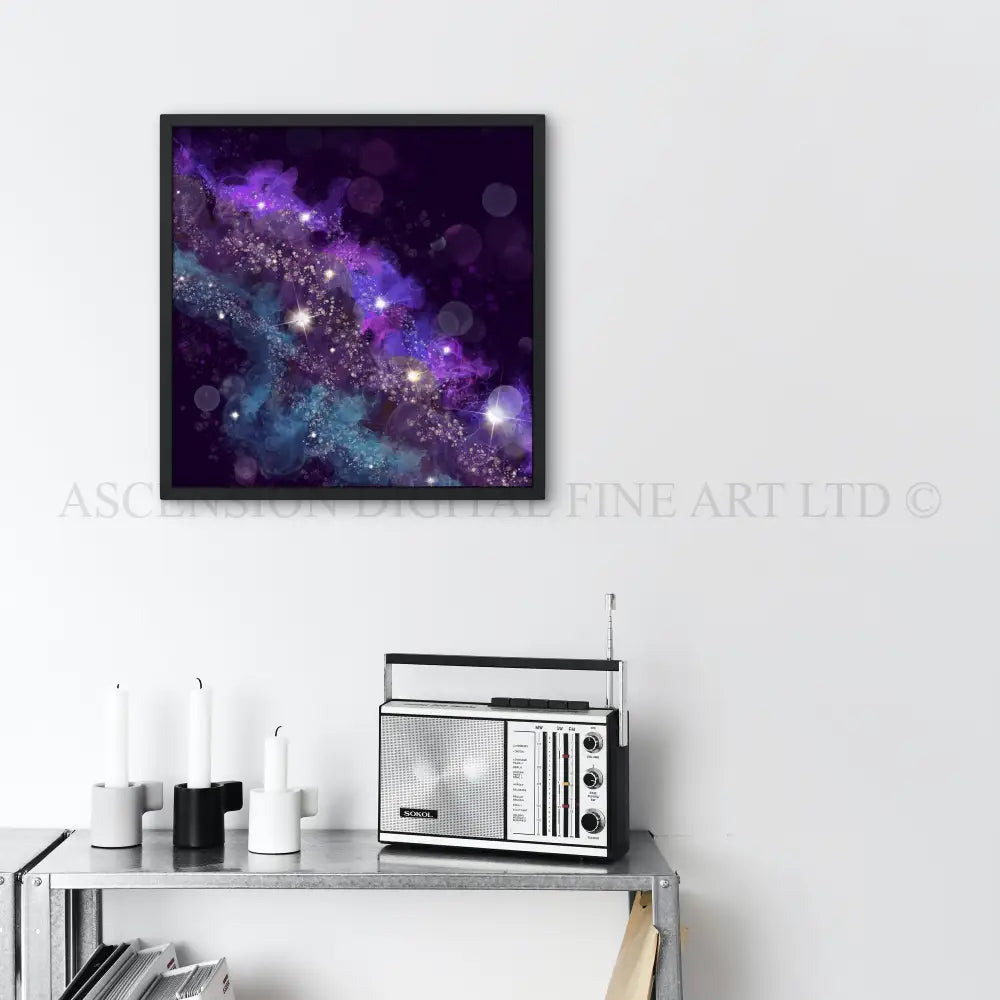 Abstract art print, spiritual wall art, purple