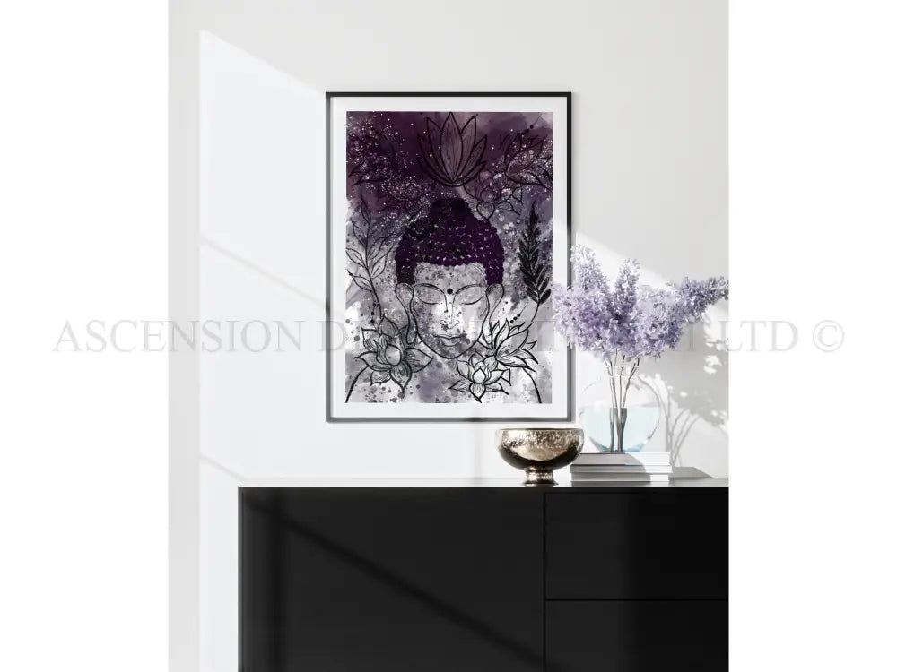 Meditating Buddha art print | Spiritual Wall Art