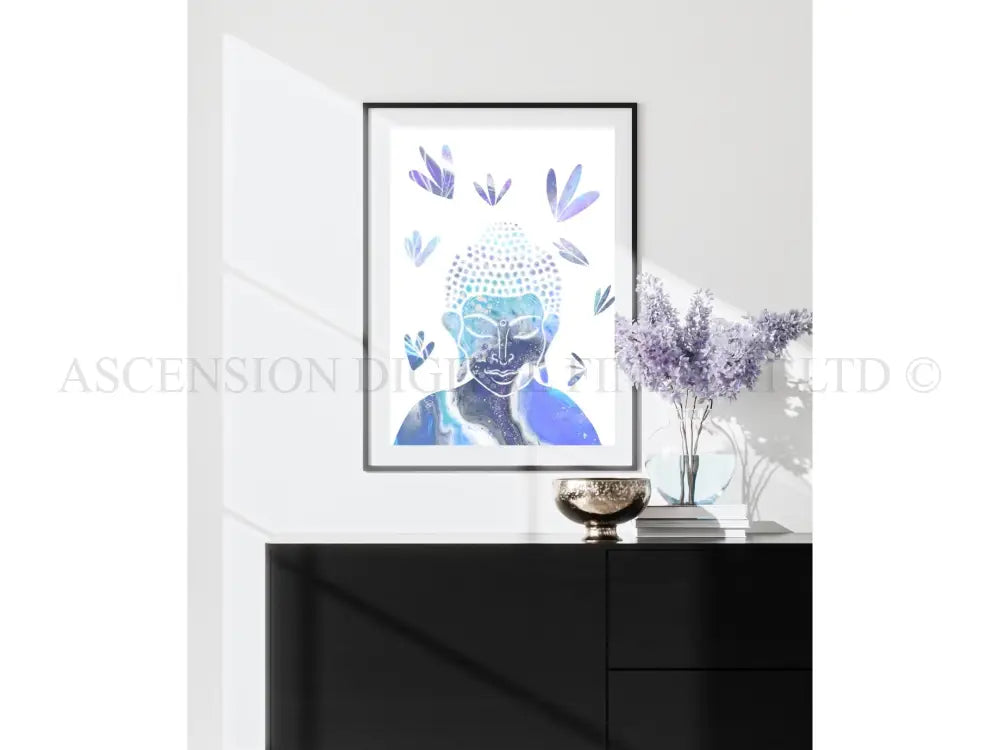 Buddha art print, spiritual wall art 