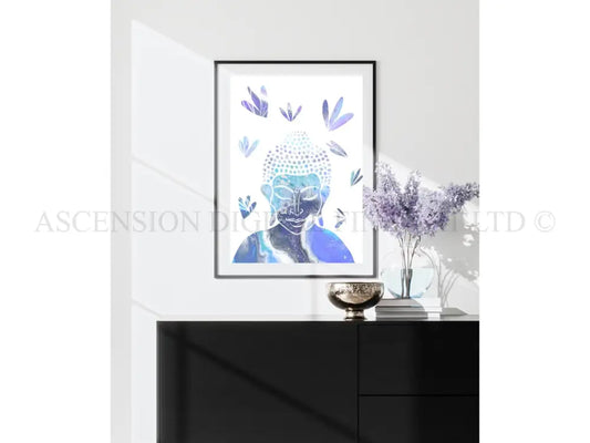 Buddha art print, spiritual wall art 