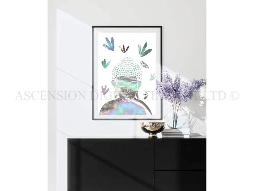 Buddha art print, spiritual wall art