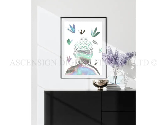 Buddha art print, spiritual wall art