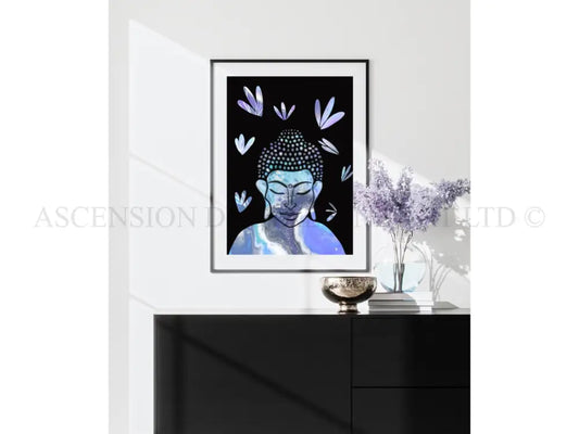 Buddha art print, spiritual wall art 