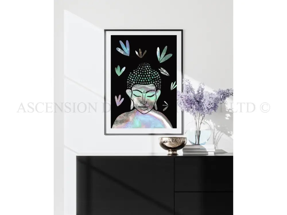 Buddha art print, spiritual wall art