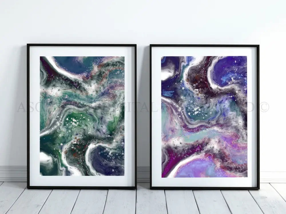 Abstract coastal art print