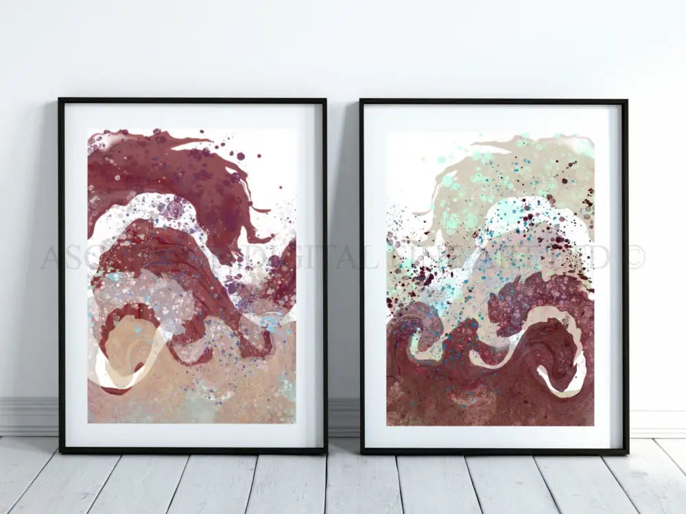 Abstract coastal art prints