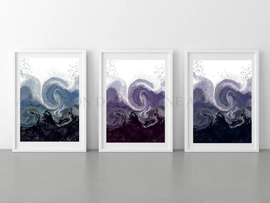 abstract coastal art prints