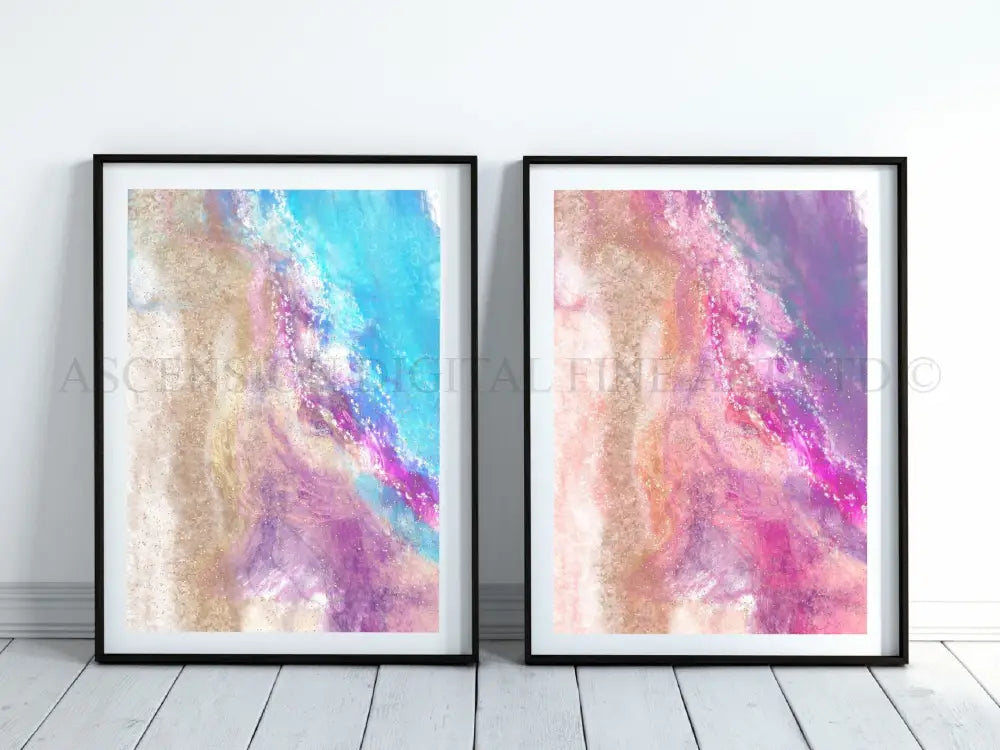 Abstract coastal art prints