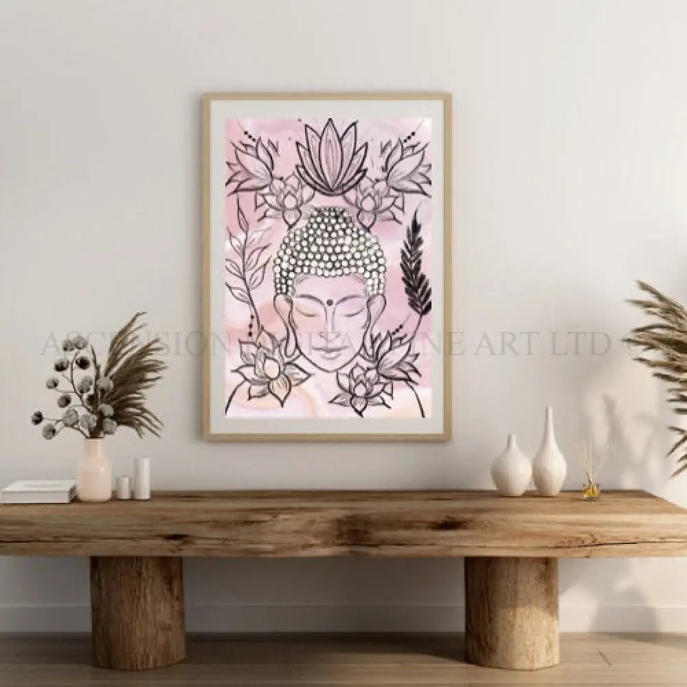 Meditating Buddha art print, spiritual wall art