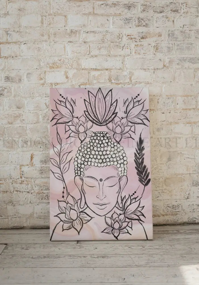 Meditating Buddha art print, spiritual wall art