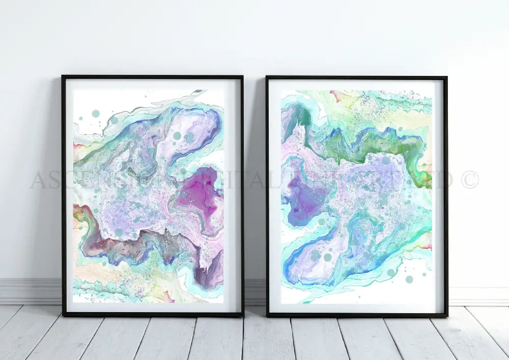 Abstract coastal art prints