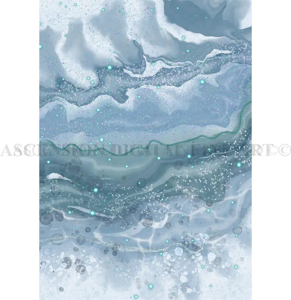 Abstract coastal art print set 