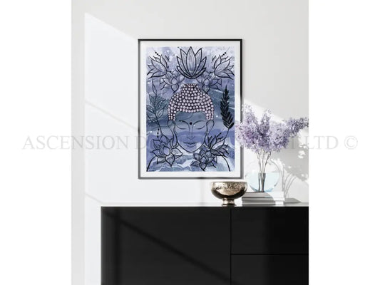 Meditating Buddha Art Print | Spiritual Wall Art