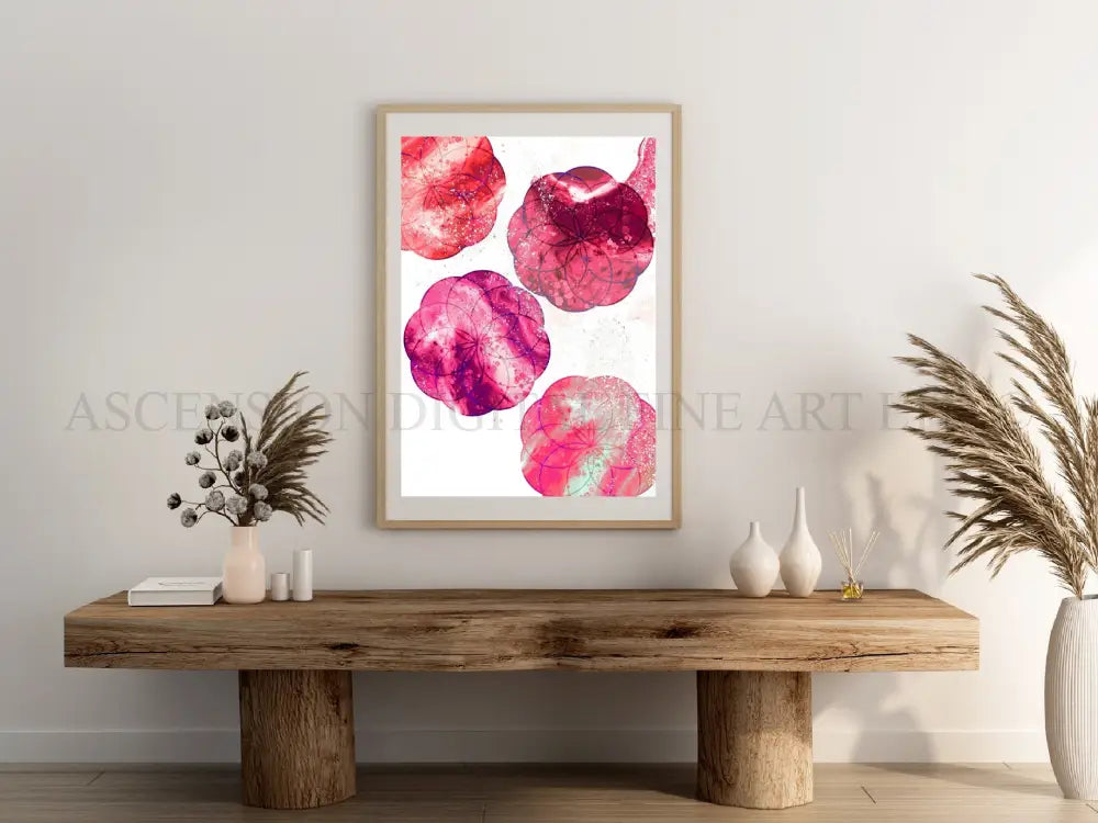 Sacred geometry art print, seed of life wall art