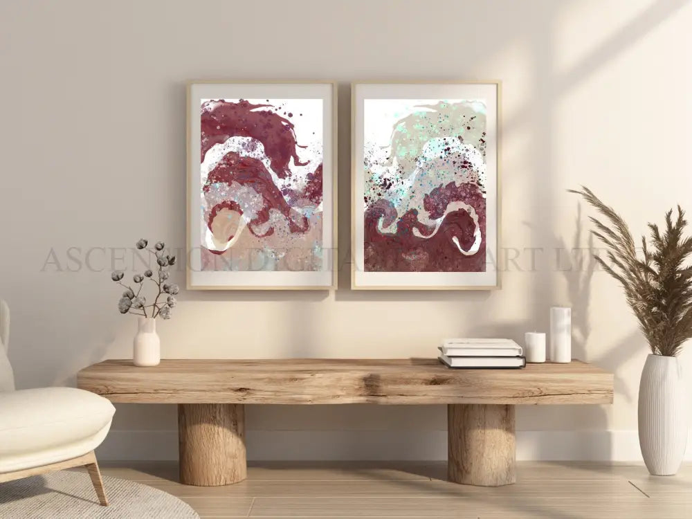 Abstract coastal art prints