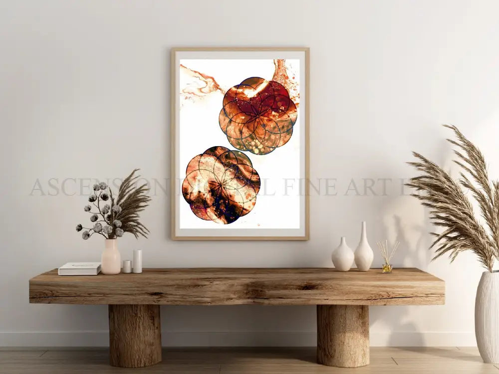 Seed of life art print, sacred geometry wall art