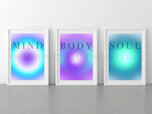 Spiritual aura art print | set of three