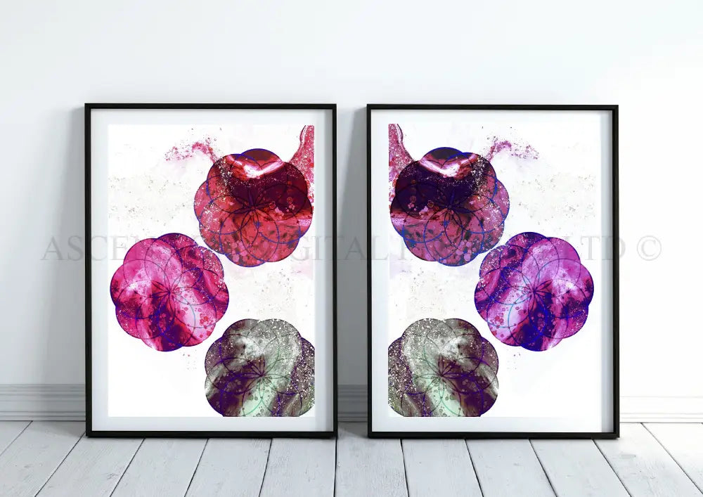 Sacred geometry art print, seed of life wall art