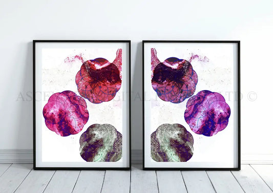 Sacred geometry art print, seed of life wall art