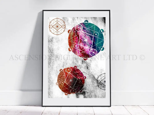 Sacred geometry art print, spiritual wall art