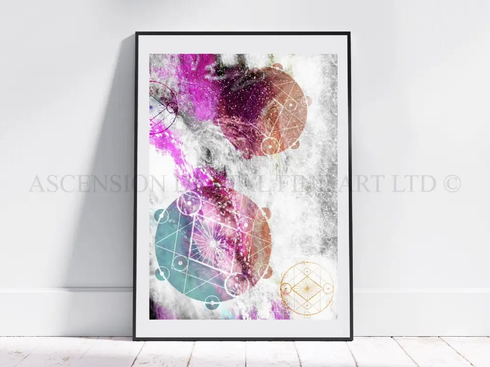 Sacred geometry art print, spiritual wall art
