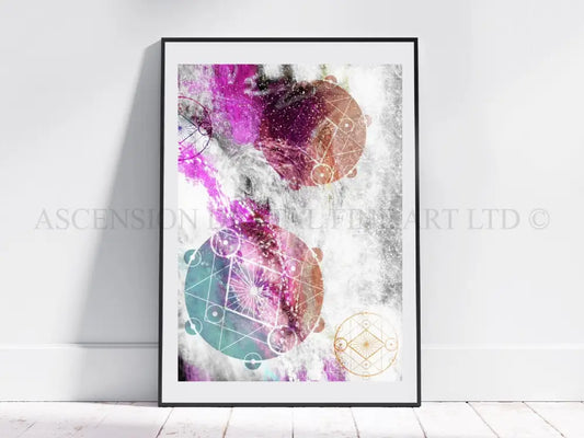 Sacred geometry art print, spiritual wall art